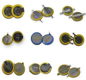 Top quality small round battery cell <span class=keywords><strong>3</strong></span>,7 V LIR2032 button coin with solder foot coin cell Li (nicomn) o2 lithium battery for watch - Product Image 2