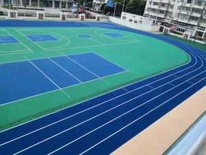 Pista de atletismo de caucho sintético impermeable, pista de correr prefabricada de altura de pila de 13mm, color azul cielo, a prueba de agua - Product Image 3