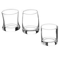 Verre à whisky en verre de 10,25 oz avec base épaisse, transparent, pour whisky, vodka, usage en bar, vente en gros