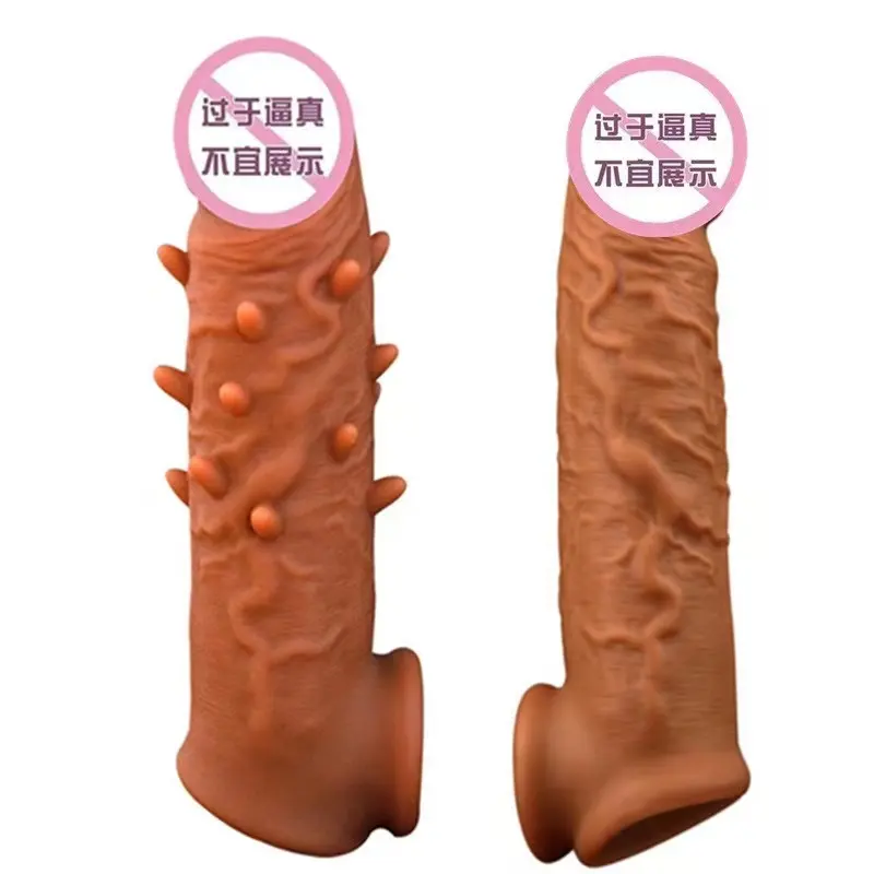 2024 Dương Vật Tay Áo XXL Thực Tế Silicone Mở Rộng Dương Vật Mở Rộng Lớn Dương Vật Giả Dây Đeo Trên Hollow Dương Vật Giả Với Dây Đeo Quan Hệ Tình Dục Cho Nam Giới