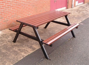 All'aperto tavolo <span class=keywords><strong>da</strong></span> Picnic <span class=keywords><strong>in</strong></span> <span class=keywords><strong>legno</strong></span> commerciale di plastica con panca mobili <span class=keywords><strong>da</strong></span> <span class=keywords><strong>giardino</strong></span> tavolo <span class=keywords><strong>da</strong></span> pranzo birra al di fuori del Patio sul cortile del bar - Product Image 5