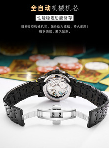 Nueva llegada logotipo personalizado 316L acero inoxidable MOVIMIENTO Visible esqueleto relojes para hombre <span class=keywords><strong>marca</strong></span> superior reloj automático - Product Image 6