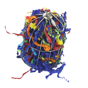 Stainless Steel Bird Foraging Chewing <strong>Parrot</strong> Cage for Macaw African <strong>Grey</strong> Cockatoo Cockatiel Hanging Shredded Paper Foraging <strong>Toy</strong> - Product Image 3