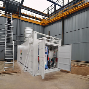 Station d'essence mobile pour conteneurs de 20 pieds, réservoir de remplissage d'essence diesel à double paroi, station complète de montage sur patins - Product Image 1