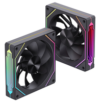 Ventilateur de boîtier PC SNOWMAN GK120-ARGB-BK 120mm noir ARGB PWM à roulement hydraulique 5V 3 broches avec synchronisation en chaîne, vente en gros