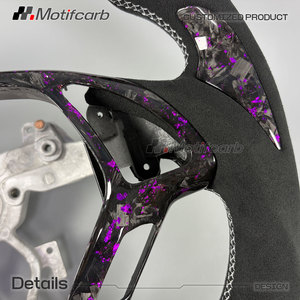 for Infiniti G35 G37 G35S G37S Q60 IPL Q60S EX35 EX37 2007-2016 Customized LED Purple Forged Carbon Fiber Steering Wheel - Product Image 4