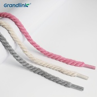 Vente en gros de 3 brins de lacets torsadés ronds et épais de 8 mm en corde de polyester chaussures de basket-ball de sport décontractées baskets avec lacets