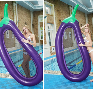 Materassino Galleggiante a Forma di Melanzana in PVC per Adulti e Bambini, 250x110cm, per Relax in Piscina - Product Image 2