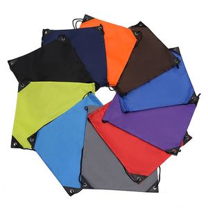 Wholesale 210D Folding Drawstring <b>Backpack</b> Water Resistant Shopping Bags with Stylish Drawstring Closure - Product Image 1