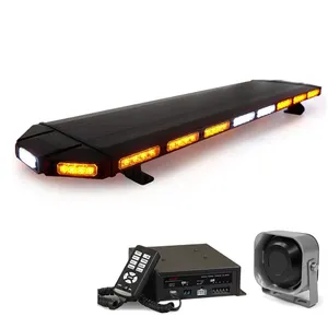 HS-6146B d'urgence rotatif stroboscopique ambulance balizas alliage d'aluminium noir 3W led barre lumineuse d'avertissement