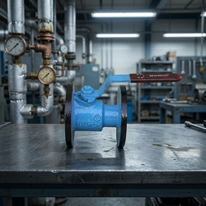 Válvula de bola de gas manual WCB con bridas, paso completo, diseño de 2 piezas, asiento sellado con PTFE, OEM, tamaño de puerto de 1/2 pulgada, presión de operación de 100 psi - Product Image 2