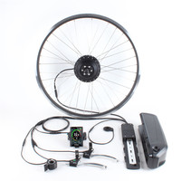 Kit de conversion de vélo électrique avec moteur à moyeu à engrenages 36V 250W/350W/500W de haute qualité, étanche IP54, avec écran LCD et poignée rotative pour vélo