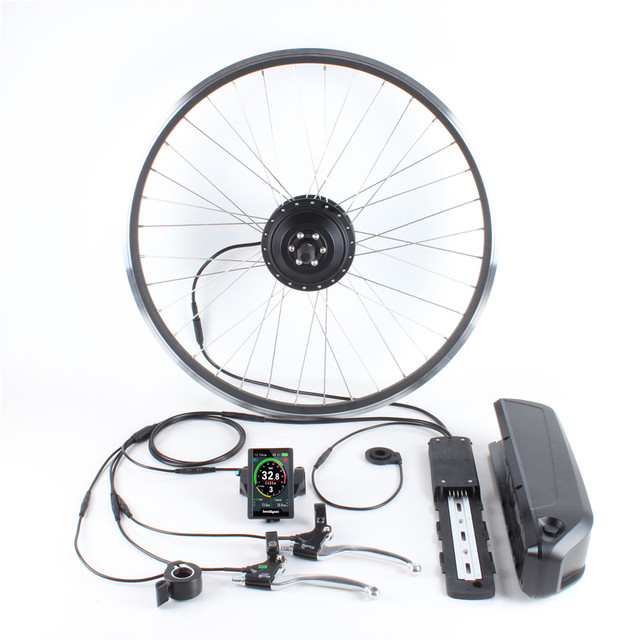 36V 250W/350W/500W High Quality IP54 Waterproof Geared Hub Motor Electric Bike Conversion Kit LCD Display Twist for Bicycle