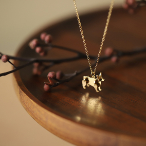 18K Gold-Plated Classic Animal Stainless Steel <b>Cat</b> Dog Design Link Chain Pendant Necklace for Women's Anniversary <b>Gift</b> Claw - Product Image 2