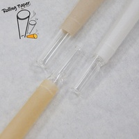 Ruban de papier à rouler conique non blanchi de 60 mm, embout en verre conique transparent de 25 mm, taille personnalisable