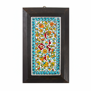 Azulejo de cerámica pintado a mano, diseño otomano, 10x20 cm, decoración de pared de Turquía - Product Image 2