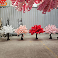 Gladde Hot Sale Kunstzijde Bloemige Sakura Boom Kersenbloesem Bloemenbomen Decoratie Binnen Buiten Kersenbloesem Boom