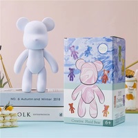 Fabricant d'ours violent Set de bricolage 23CM/33CM Kit de bricolage fluide ours violent avec boîtes à outils et 37 couleurs de peinture