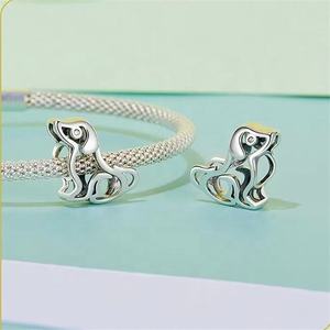 Custom Animal 925 Silver 3d Bulk Crafting Accessories <strong>Charm</strong> Keychain Diy Bracelet Cute Enamel Jewellery <strong>Dog</strong> Fine Pendants <strong>Charms</strong> - Product Image 3