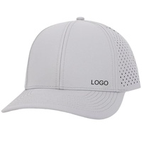 Gorra de Golf de Seis Paneles con Visera Curva, Orificios Cortados con Láser, Resistente al Agua, con Cierre a Presión