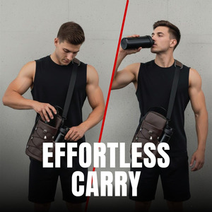 Sac de sport magnétique personnalisé avec porte-bouteille d'eau, compartiment isotherme et accessoires de fitness - Product Image 5