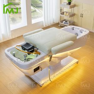 Cama de Salón de Belleza con Elevación Eléctrica, Lavabo Japonés para el Cabello, Cama de Spa para Lavado de Cabello, Pies y Cabeza - Product Image 2