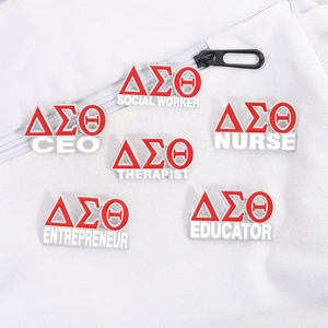 Sming Pins Sáng Tạo Charms Hy Lạp Thư Trâm Men Pins Tùy Chỉnh Nhân Viên Xã Hội Giáo Dục Doanh Nhân Trâm Cài Ve Áo Huy Hiệu - Product Image 3