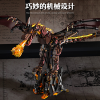 MJ 13102 Dragon de feu mécanique, blocs de construction en plastique éducatifs, ensemble de blocs de construction, jouet créatif, cadeau pour enfants