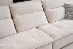 Set di Divani Componibili in Stile Nordico Moderno <span class=keywords><strong>e</strong></span> Minimalista per Soggiorno, <span class=keywords><strong>Bianco</strong></span> <span class=keywords><strong>e</strong></span> <span class=keywords><strong>Rosso</strong></span>, con Design in Spugna Resistente - Product Image 5