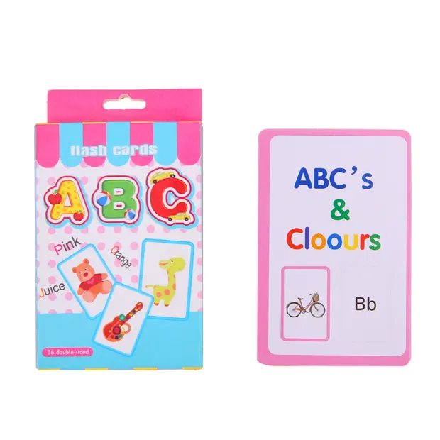 명확한 인쇄 유치원 어린이 문해력 카드 123 숫자 abc 영어 알파벳 학습 카드