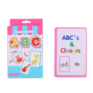 Clear Printing Kindergarten Children Literacy Card 123 Numbers Abc English Alphabet Learning Card