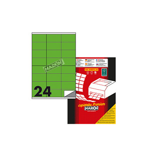 Etiquetas Adhesivas Escolares Fluorescentes Verdes de 47.5X25mm, Caja Rectangular de 100 Hojas, Adhesivo Permanente - Product Image 2