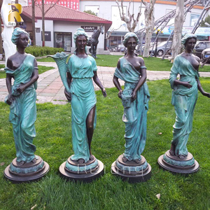 Rolong maniero di lusso decorazione giardino esterno stile antico a grandezza naturale quattro stagioni statua in bronzo scultura - Product Image 3