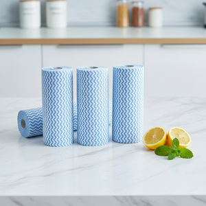 <span class=keywords><strong>Rouleau</strong></span> de serviettes jetables antimicrobiennes en <span class=keywords><strong>tissu</strong></span> non tissé spunlace pour le nettoyage industriel et domestique, <span class=keywords><strong>rouleau</strong></span> durable - Product Image 2