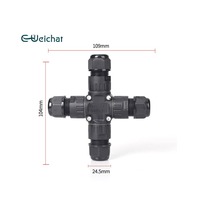 Connecteur IP68 E-WeiChat M20X à 2 ou 3 broches en alliage de cuivre PA66 pour câble électrique, type X, pour éclairage paysager, certifié CE