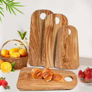 Juego de tablas para quesos de madera de olivo ecológicas Youlike, tabla de cortar de alta calidad para Cocina Casera para picar queso y pan - Product Image 1