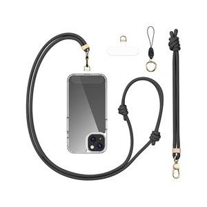 Universal Adjustable Nylon Luxury Eco-Friendly Customizable Long Crossbody Cell Phone Charm Lanyard with Neck/Wrist Strap Case