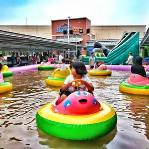 Taman Hiburan Intelektual Terkenal Perahu Bumper Listrik Tiup untuk Anak-anak