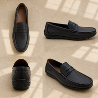 Mocassins pliables en cuir véritable grainé pour hommes, chaussures de conduite de luxe RADOLFA, chaussures professionnelles souples