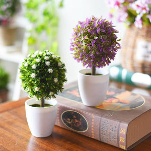 Plantas Artificiales Pequeñas para Casa, Mesa de Bola de Hierba, Topiario, Planta en Maceta, 2 Unidades, 2 Unidades - Product Image 4