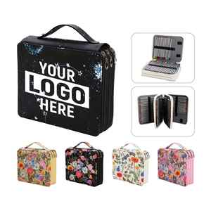 Organizador de Bolígrafos con Impresión de Logotipo Personalizado, Estuche para Lápices de Colores con 124 Ranuras y Cierre - Product Image 2