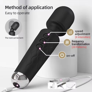 Bestmoon AV Wand Mini <span class=keywords><strong>Massage</strong></span> gerät USB Wiederauf ladbare <span class=keywords><strong>Massage</strong></span> Silikon Vibrator Weibliches Sexspielzeug Klitoris Vibrator für Frauen - Product Image 3