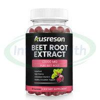 Ausreson OEM 4 en 1 Gummies à la betterave super-aliment aux pépins de raisin Ashwaganda Vitamine B12 Suppléments organiques Gummies à la betterave