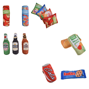 Jouet à mâcher pour chien très populaire, écologique, durable, interactif, en peluche, en forme de bouteille, couineur, pour usage intérieur/extérieur, petite taille - Product Image 3