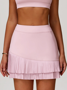 กระโปรงเทนนิสกีฬาผู้หญิงแบบครอส-บอร์เดอร์ ทรงเอวสูง กระชับหน้าท้อง ชายกระโปรงจีบ ป้องกันการเลื่อนหลุด มีกระเป๋า - Product Image 2