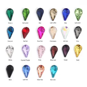 Bạc mạ cơ sở pha lê thạch dưa hạt giống nhọn nước thả thiết kế cho đồ trang sức Nail Art quần áo phụ kiện tóc cho - Product Image 2