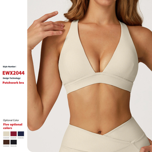 XW-EWX2044 attività di abbigliamento Fitness Yoga abbigliamento sportivo leggero corto profondo a forma di V Cross Back allenamento femminile reggiseno sportivo - Product Image 2