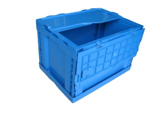JOIN Euro Size <strong>Storage</strong> Tote Box Folding Collapsible Stackable Eco Package Turnover Tote <strong>Bins</strong> <strong>Plastic</strong> Moving Crates - Product Image 6