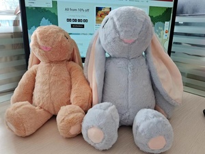 Jouets en peluche lapin/garçon d'enfer en gros, 38cm et 48cm, rembourrés en coton PP, pour cadeau de Pâques - Product Image 6