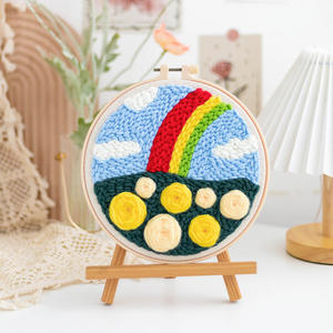 Kit de broderie au <span class=keywords><strong>crochet</strong></span> facile à faire soi-même avec des outils, kit de point de croix, kit de broderie au <span class=keywords><strong>crochet</strong></span> pour enfants et adultes - Product Image 2